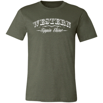 Western Sippin Shine Full Back - 3 Hundred Days - Unisex Jersey Short-Sleeve T-Shirt