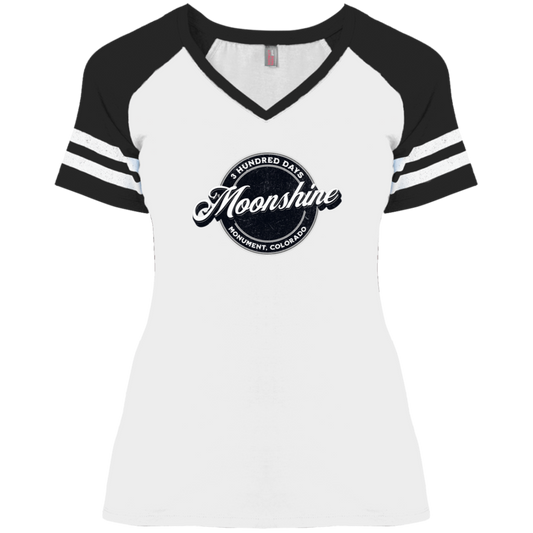 Moonshine - 3 Hundred Days - Ladies' Game V-Neck T-Shirt