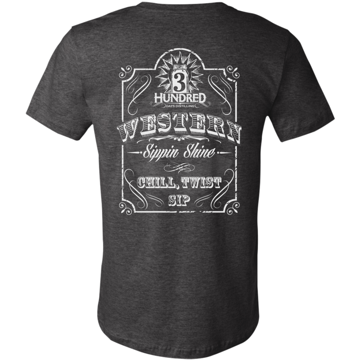 Western Sippin Shine Full Back - 3 Hundred Days - Unisex Jersey Short-Sleeve T-Shirt