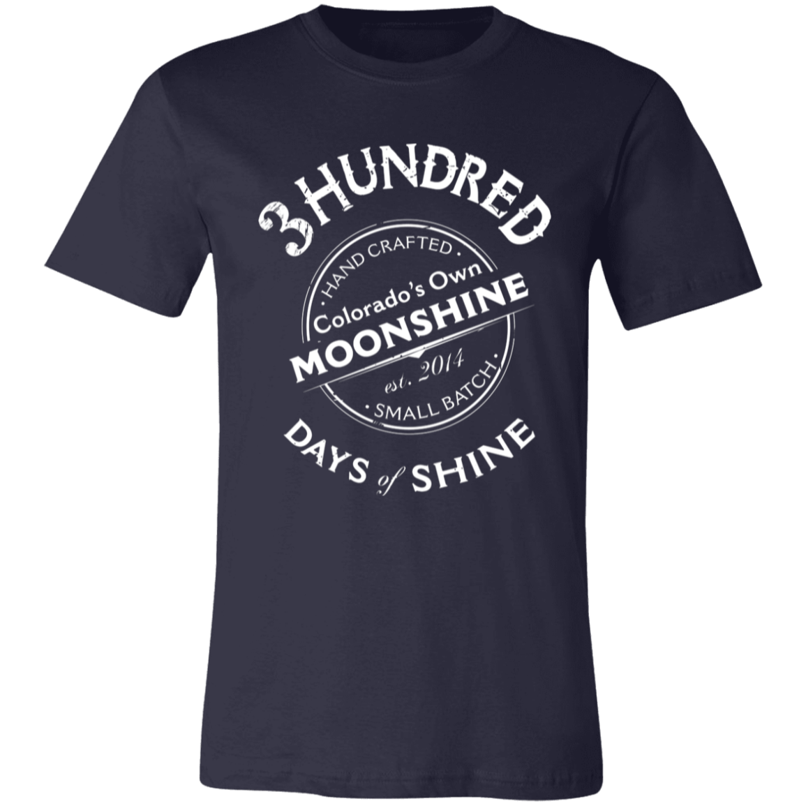 Colorado's Own Moonshine  - White - 3 Hundred Days - Unisex Jersey Short-Sleeve T-Shirt