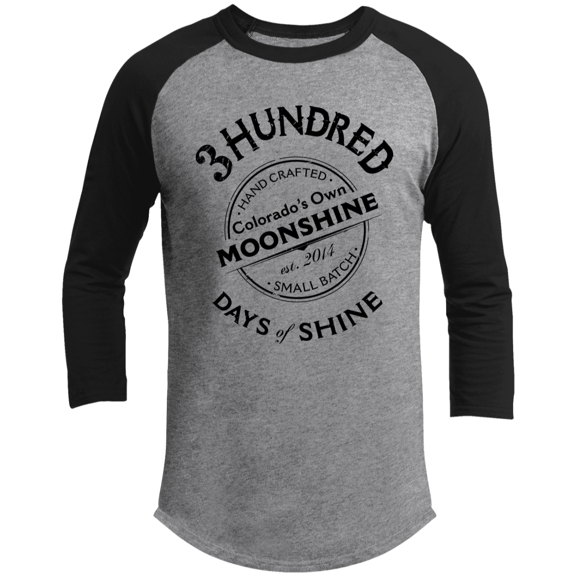 Colorado's Own Moonshine - 3 Hundred Days - 3/4 Raglan Sleeve Shirt