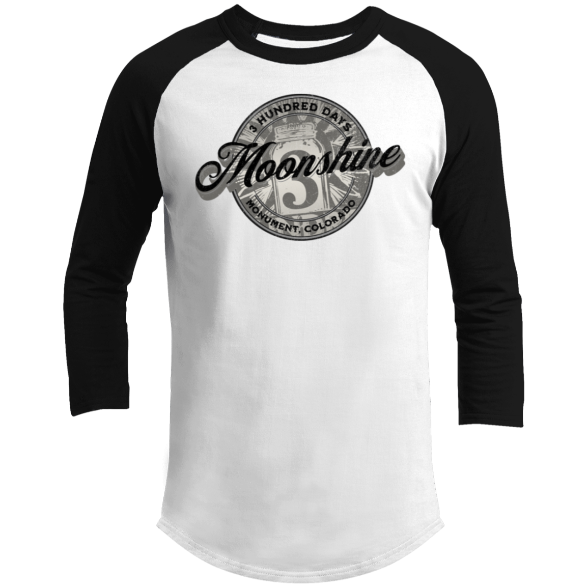 Moonshine - Embossed - 3 Hundred Days - 3/4 Raglan Sleeve Shirt