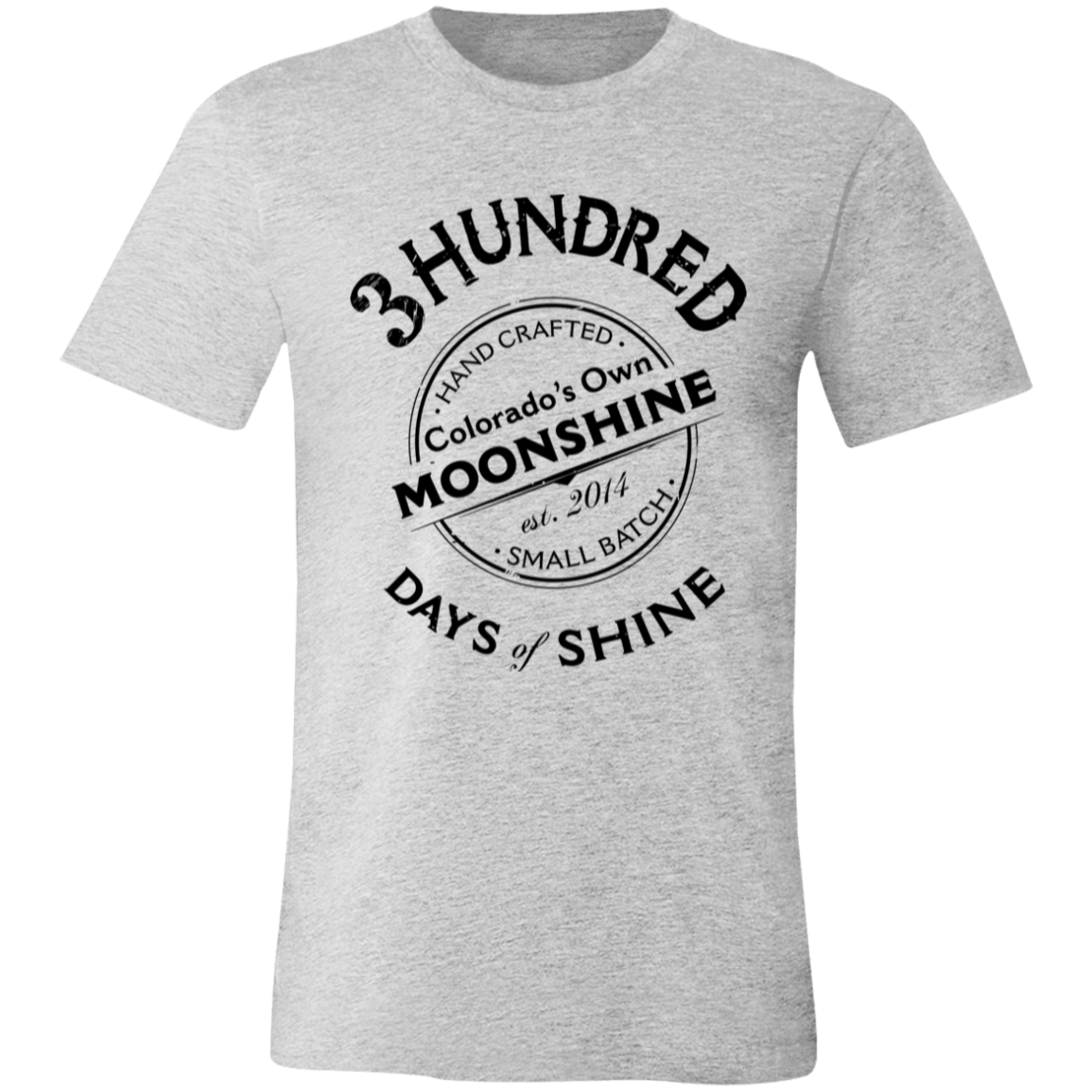 Colorado's Own Moonshine  - Black - 3 Hundred Days - Unisex Jersey Short-Sleeve T-Shirt