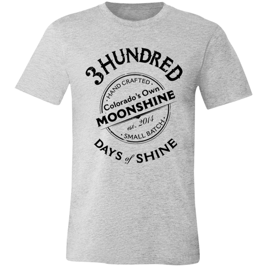 Colorado's Own Moonshine  - Black - 3 Hundred Days - Unisex Jersey Short-Sleeve T-Shirt