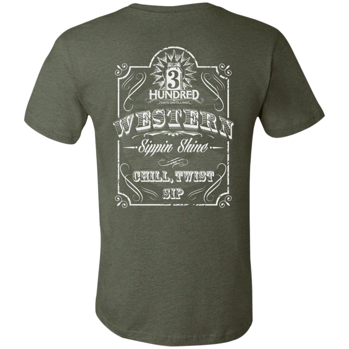 Western Sippin Shine Full Back - 3 Hundred Days - Unisex Jersey Short-Sleeve T-Shirt