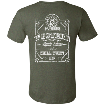 Western Sippin Shine Full Back - 3 Hundred Days - Unisex Jersey Short-Sleeve T-Shirt