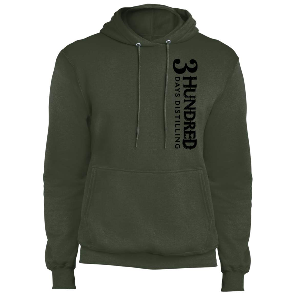 3 Hundred Days Vertical - Black -  Core Fleece Pullover Hoodie