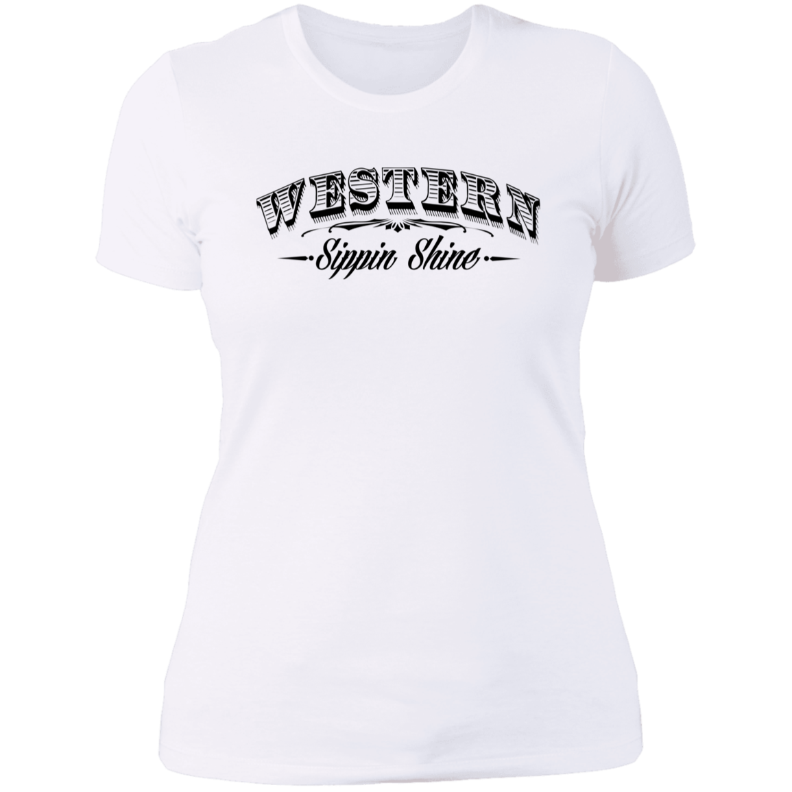 Western Sippin Shine - Black - 3 Hundred Days - Ladies' Boyfriend T-Shirt