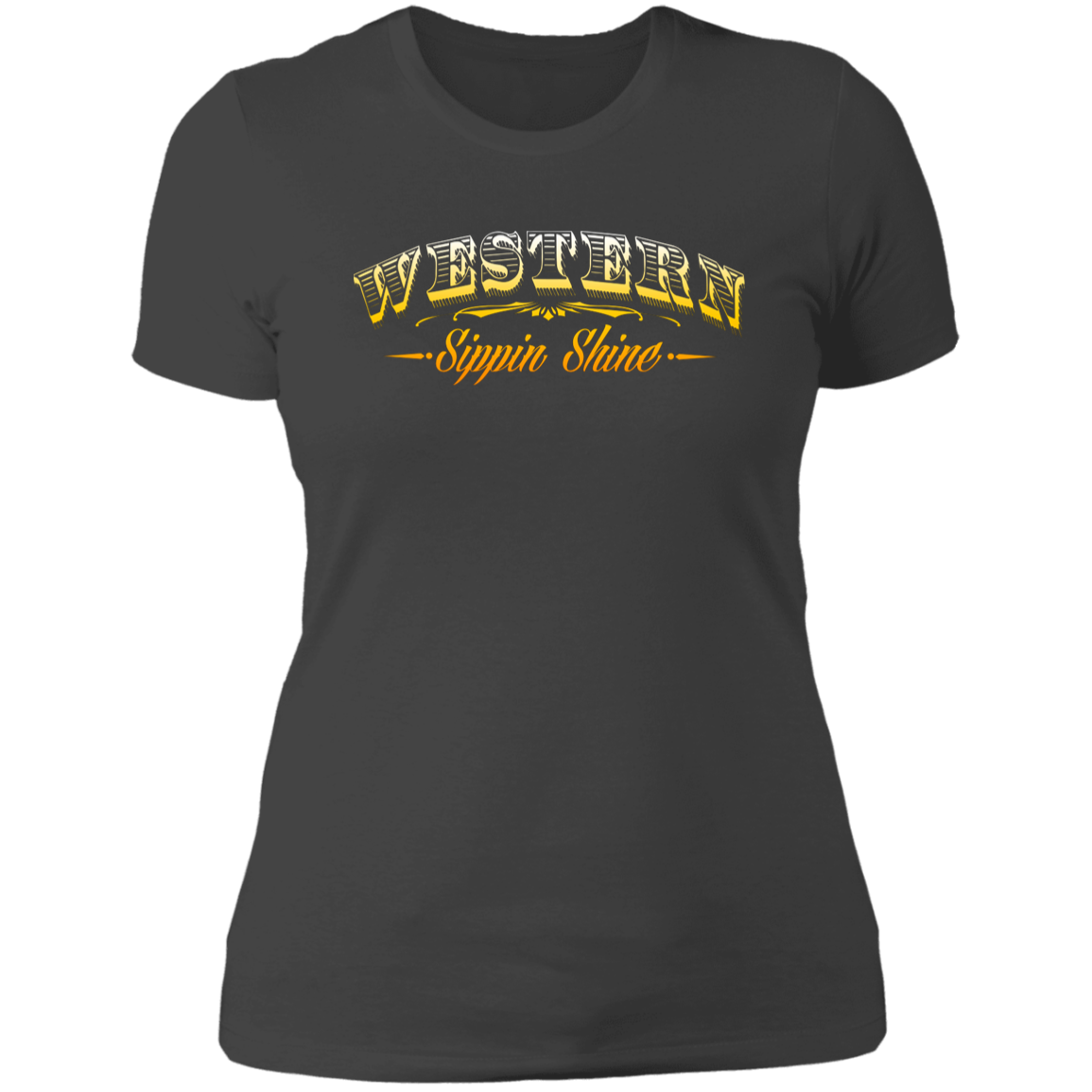 Western Sippin Shine - Sunset - 3 Hundred Days - Ladies' Boyfriend T-Shirt