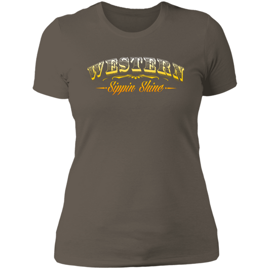 Western Sippin Shine - Sunset - 3 Hundred Days - Ladies' Boyfriend T-Shirt