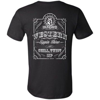 Western Sippin Shine Full Back - 3 Hundred Days - Unisex Jersey Short-Sleeve T-Shirt