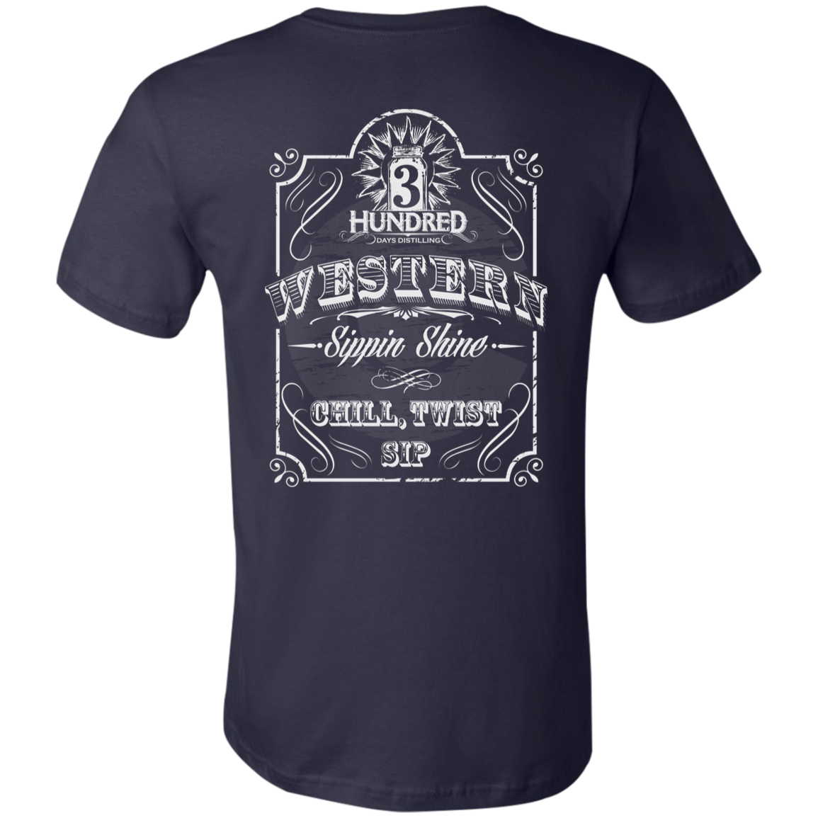 Western Sippin Shine Full Back - 3 Hundred Days - Unisex Jersey Short-Sleeve T-Shirt