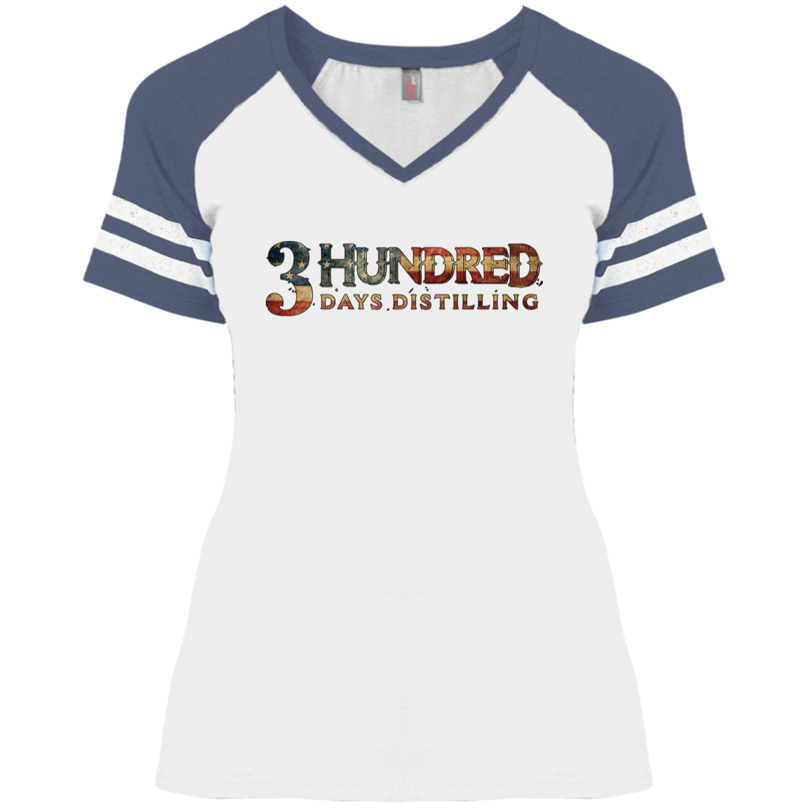 All American - 3 Hundred Days - Ladies' Game V-Neck T-Shirt