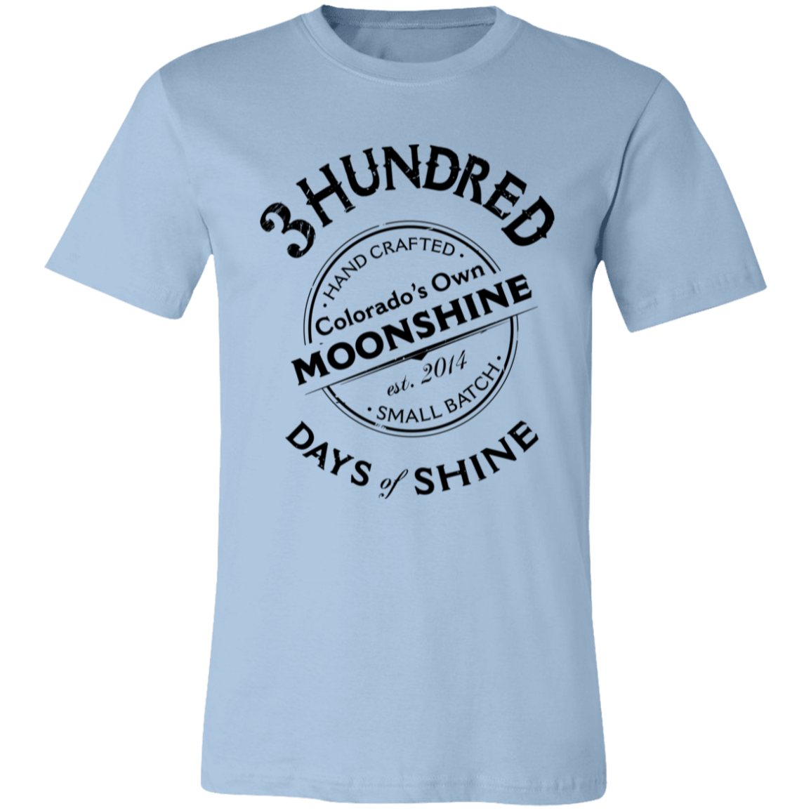 Colorado's Own Moonshine  - Black - 3 Hundred Days - Unisex Jersey Short-Sleeve T-Shirt