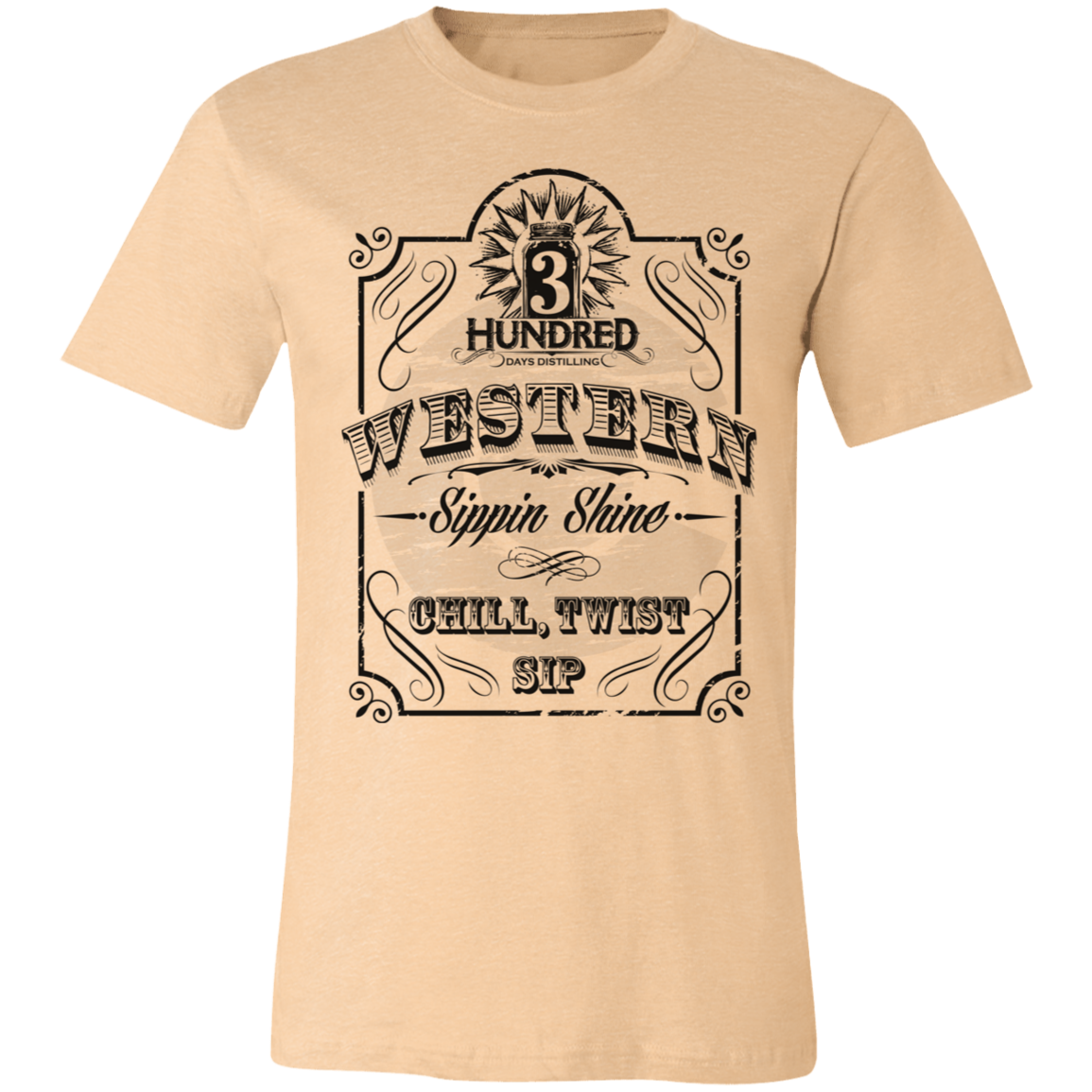 Western Sippin Shine Chill, Twist Sip - 3 Hundred Days - Unisex Jersey Short-Sleeve T-Shirt