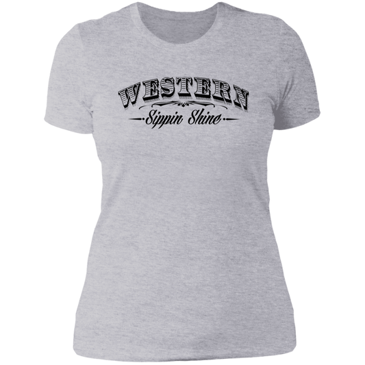 Western Sippin Shine - Black - 3 Hundred Days - Ladies' Boyfriend T-Shirt