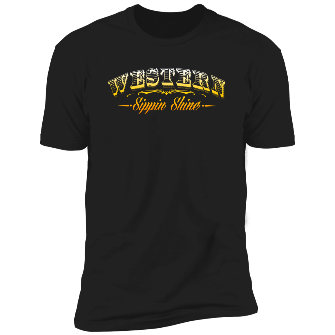 Western Sippin Shine Gold - 3 Hundred Days - Premium Short Sleeve T-Shirt