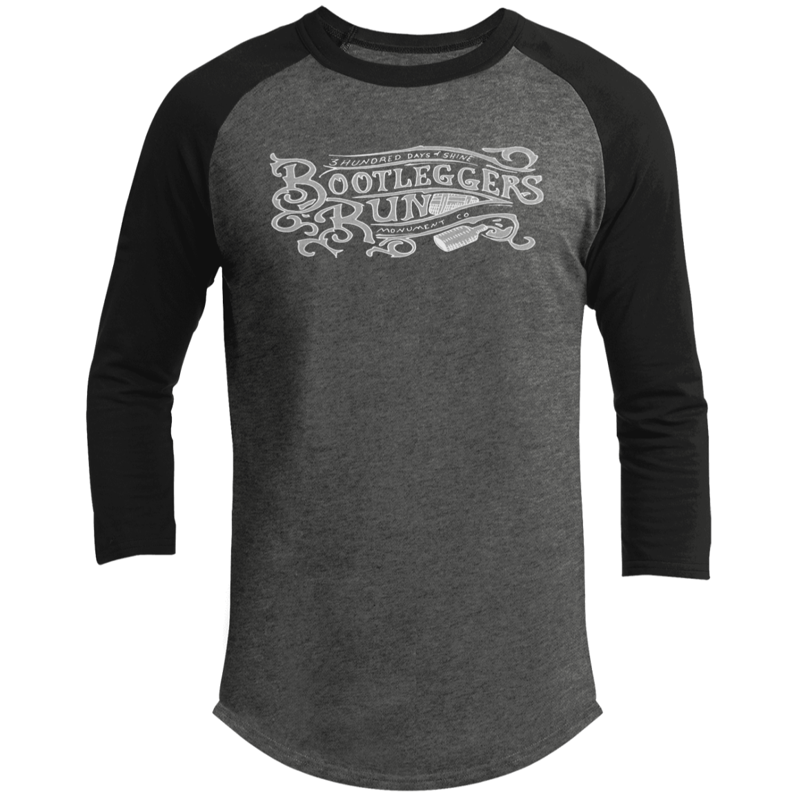 Bootleggers Run - 3 Hundred Days - 3/4 Raglan Sleeve Shirt