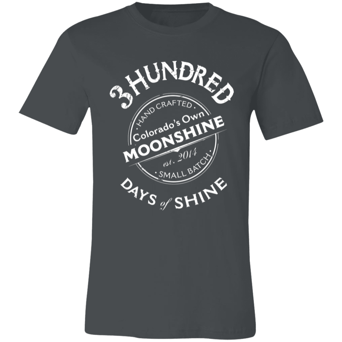 Colorado's Own Moonshine  - White - 3 Hundred Days - Unisex Jersey Short-Sleeve T-Shirt