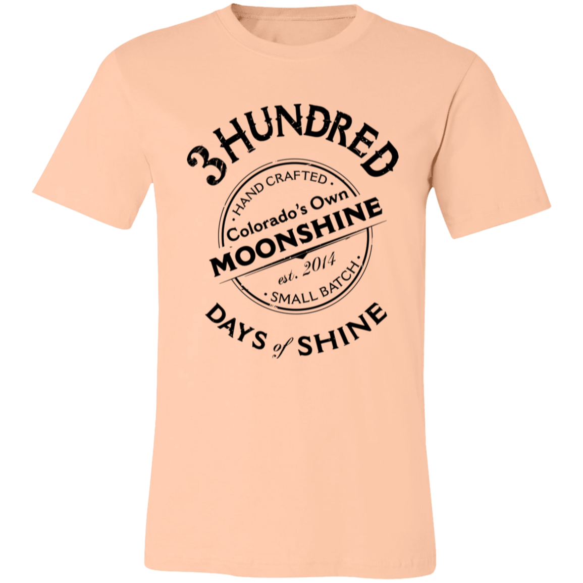 Colorado's Own Moonshine  - Black - 3 Hundred Days - Unisex Jersey Short-Sleeve T-Shirt