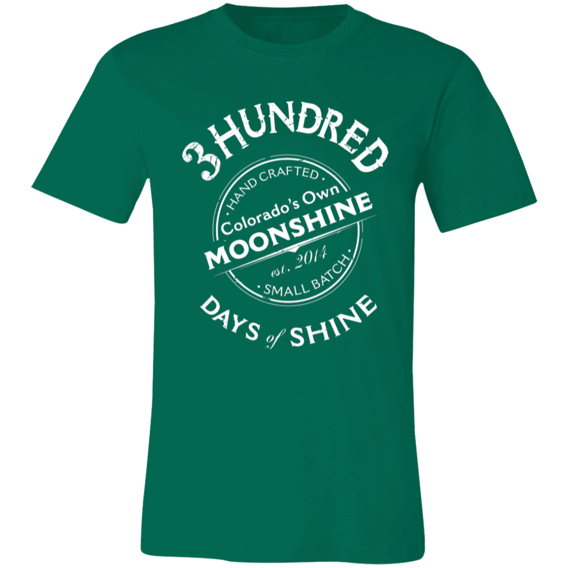 Colorado's Own Moonshine  - White - 3 Hundred Days - Unisex Jersey Short-Sleeve T-Shirt