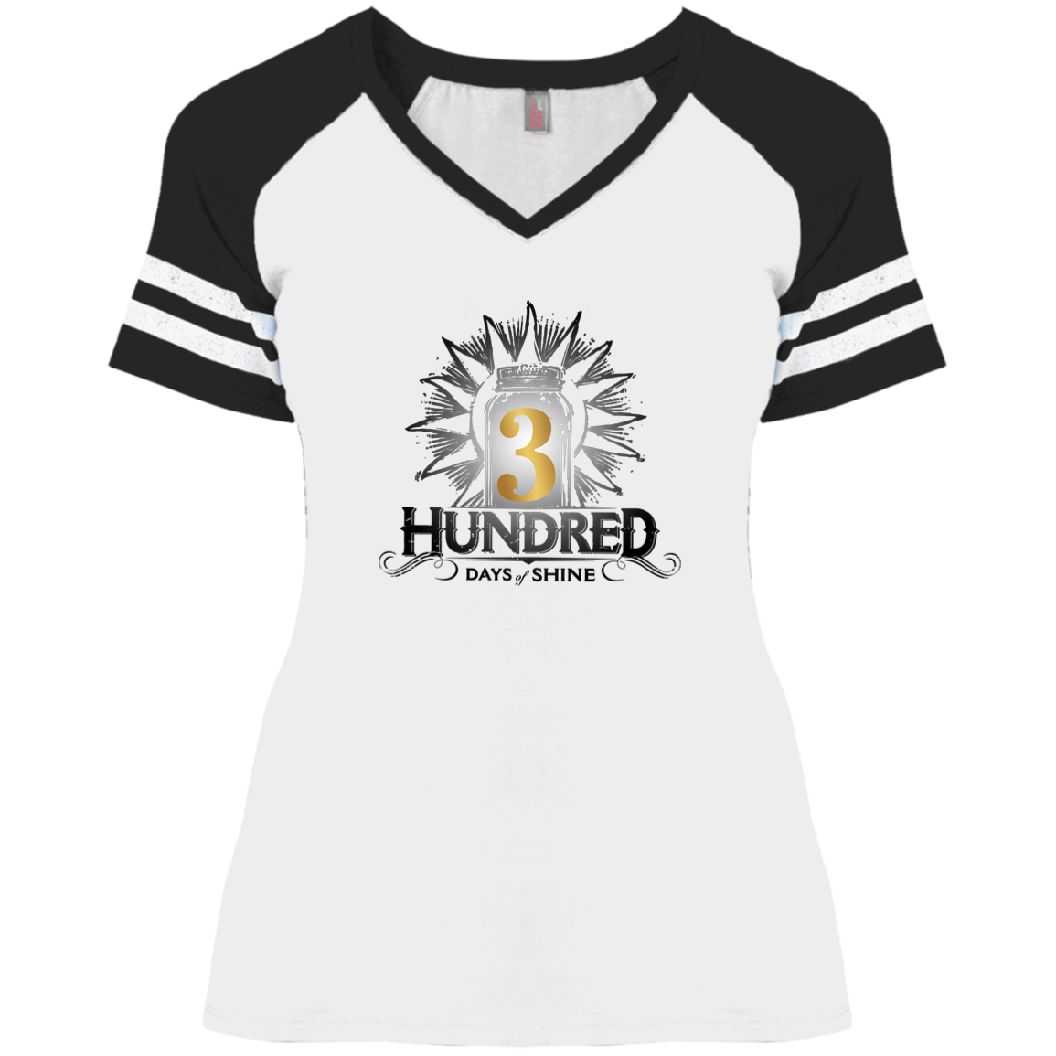 Gold - 3 Hundred Days - Ladies' Game V-Neck T-Shirt