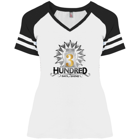 Gold - 3 Hundred Days - Ladies' Game V-Neck T-Shirt