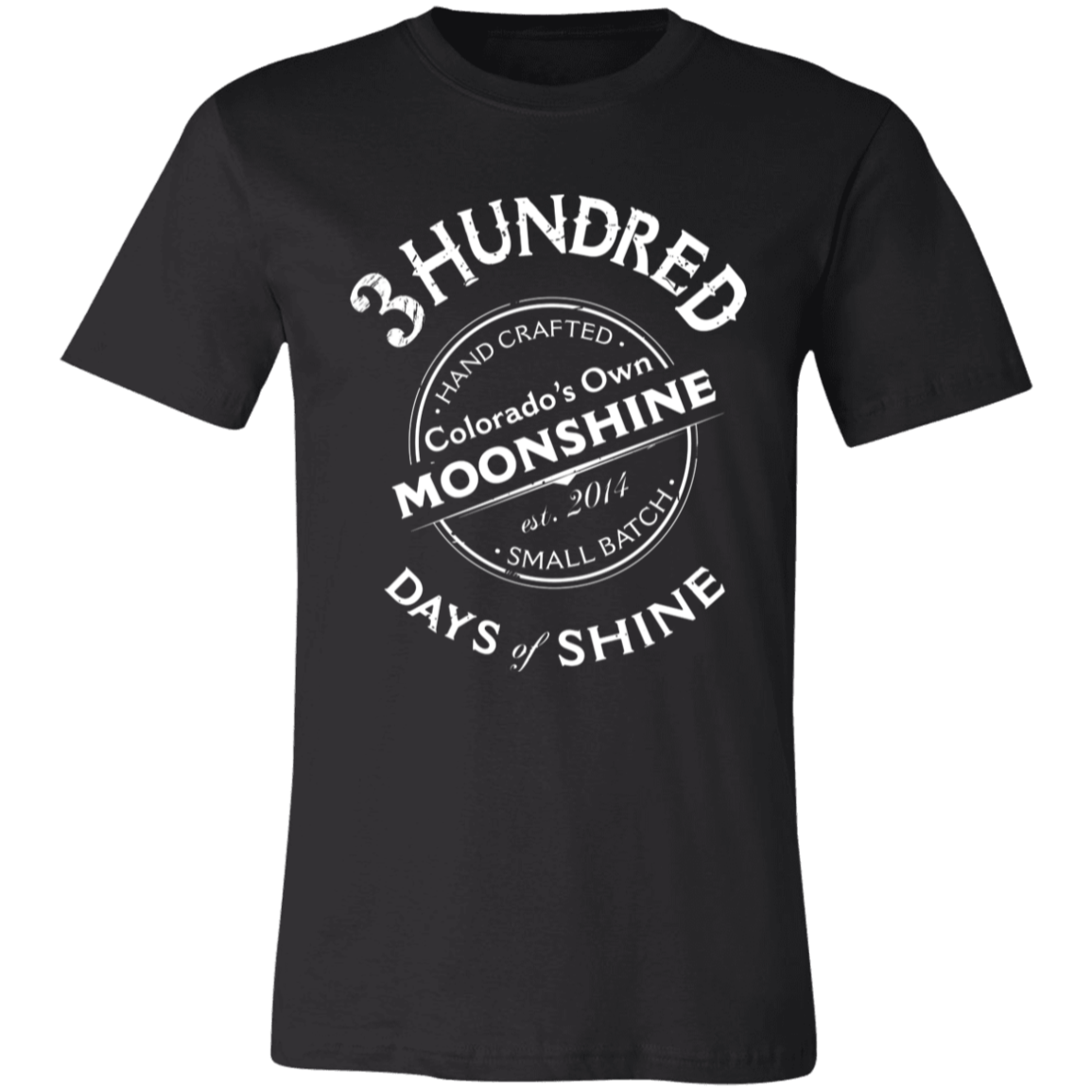 Colorado's Own Moonshine  - White - 3 Hundred Days - Unisex Jersey Short-Sleeve T-Shirt