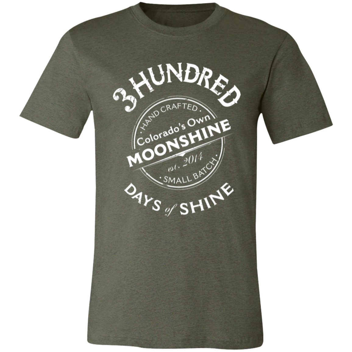 Colorado's Own Moonshine  - White - 3 Hundred Days - Unisex Jersey Short-Sleeve T-Shirt