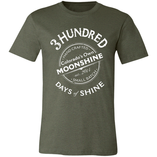 Colorado's Own Moonshine  - White - 3 Hundred Days - Unisex Jersey Short-Sleeve T-Shirt