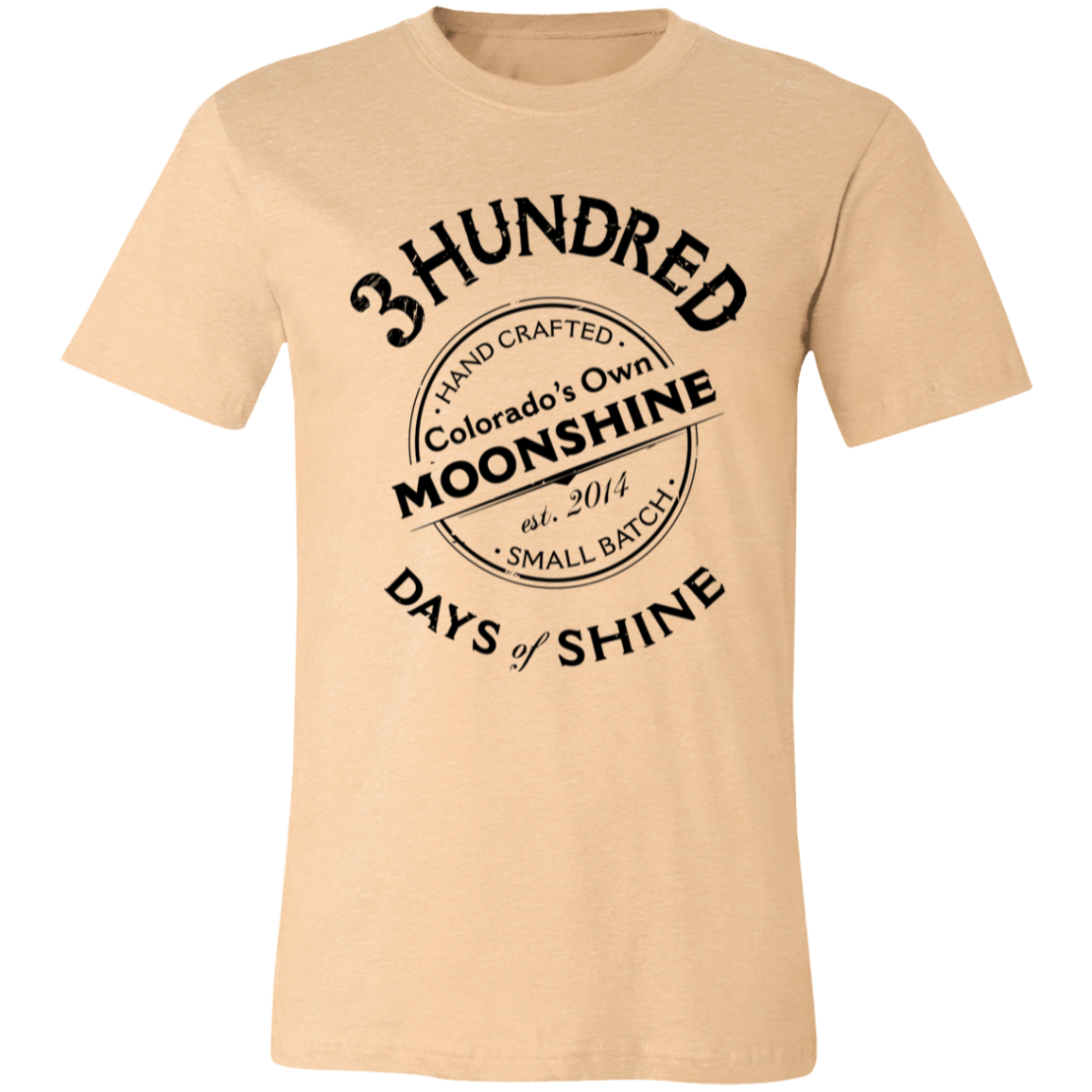 Colorado's Own Moonshine  - Black - 3 Hundred Days - Unisex Jersey Short-Sleeve T-Shirt