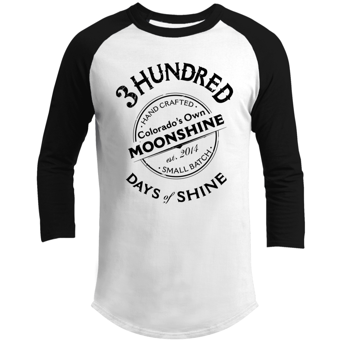 Colorado's Own Moonshine - 3 Hundred Days - 3/4 Raglan Sleeve Shirt