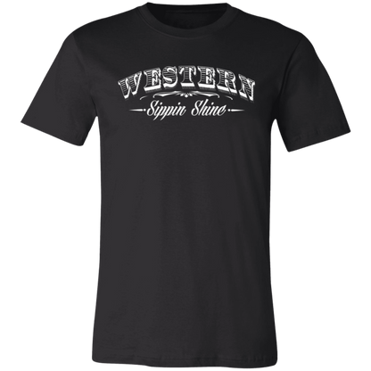 Western Sippin Shine Full Back - 3 Hundred Days - Unisex Jersey Short-Sleeve T-Shirt