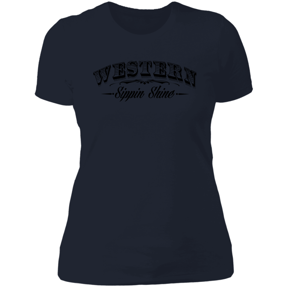 Western Sippin Shine - Black - 3 Hundred Days - Ladies' Boyfriend T-Shirt